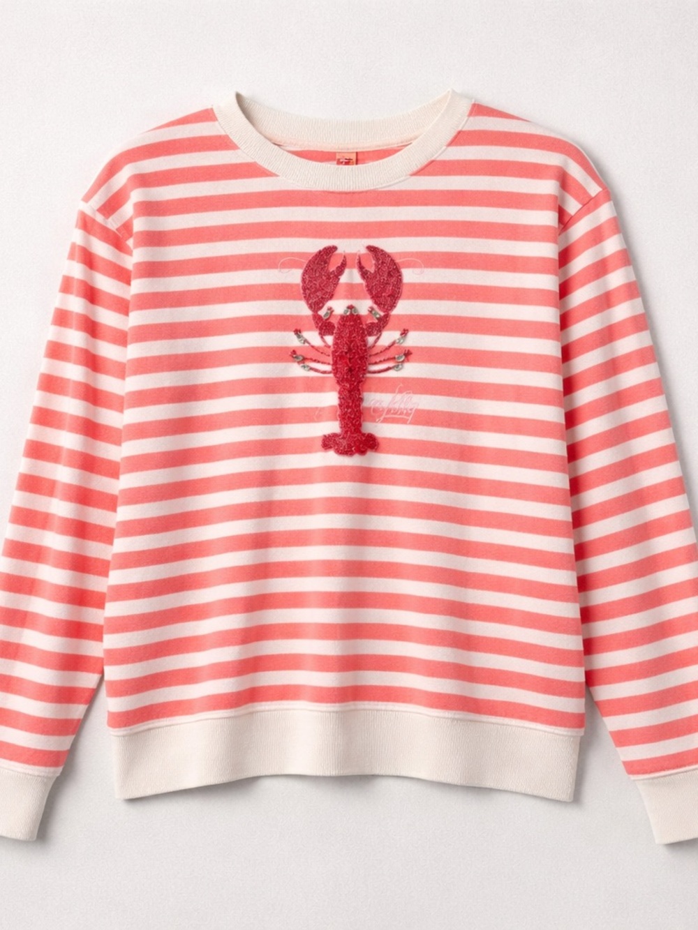 Lilly Pulitzer Ballad lobster sweatshirt Cane Coral women’s size medium. - Picture 3 of 8